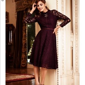 WINE LACE DRESS